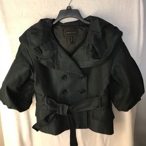 Gorgeous BCBG Max Azria Jacket in Black/Teal Print