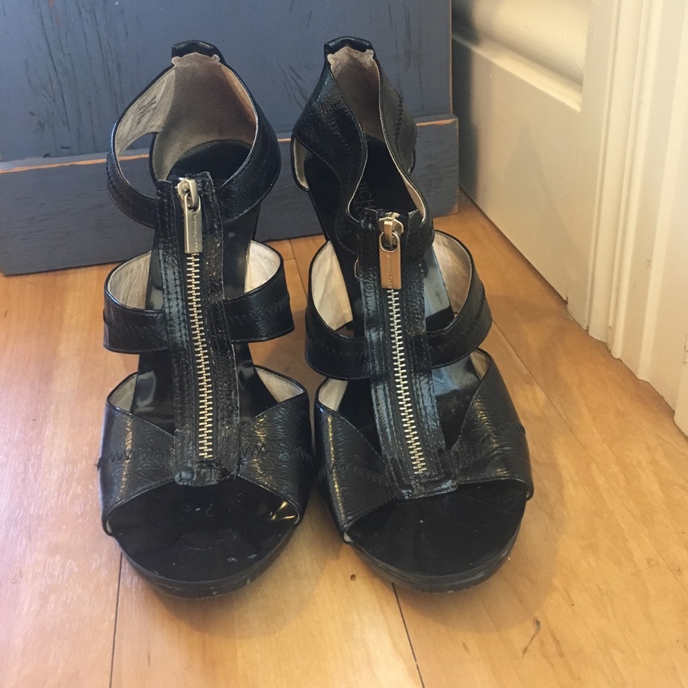 Michael Kors Three Strap Heeled Sandals