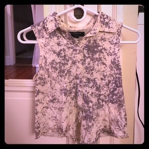 button up collar muscle tee