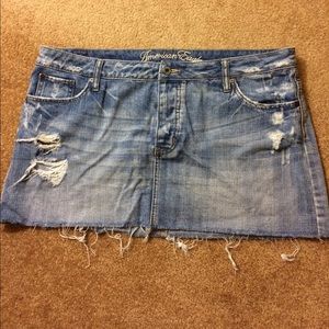 Denim mini skirt