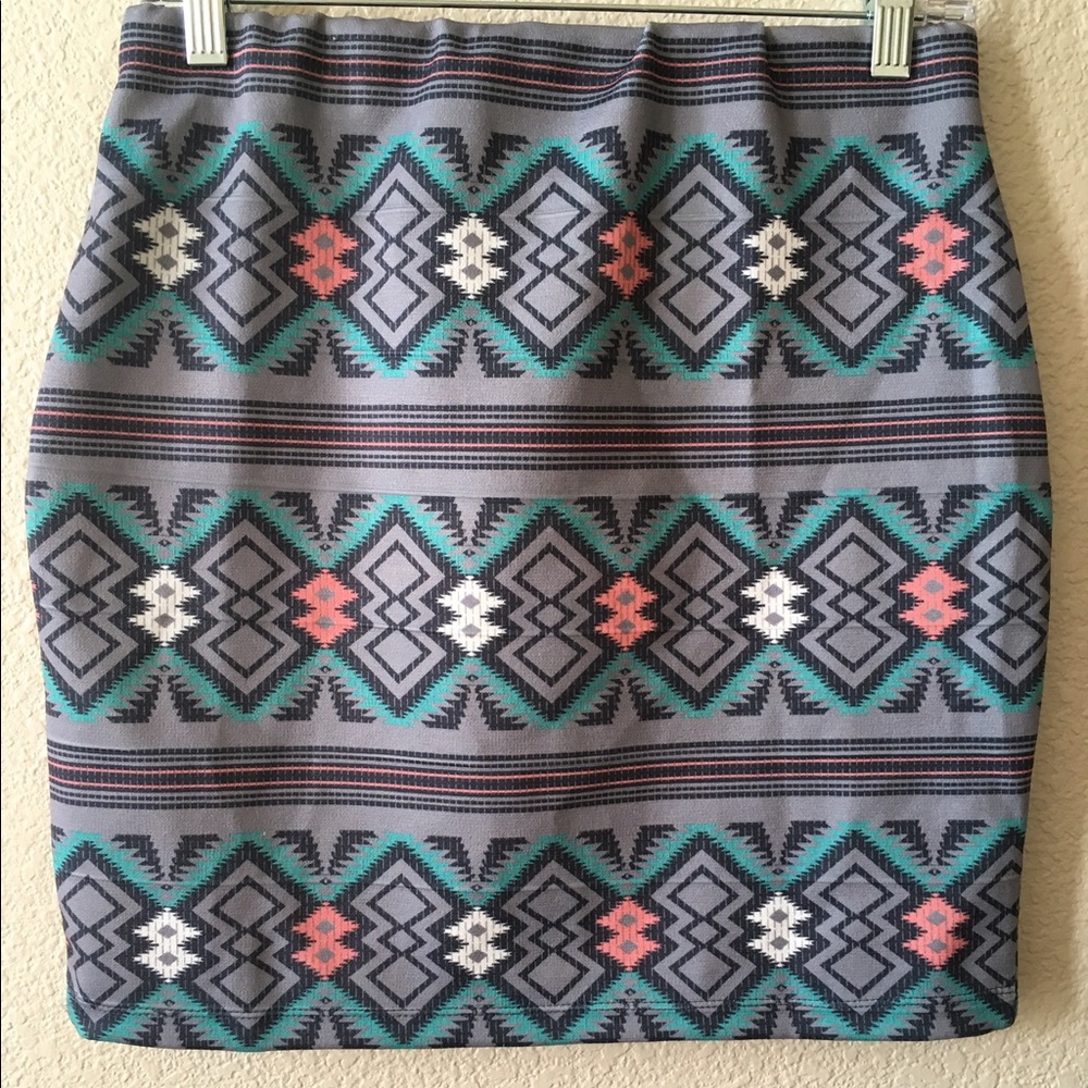 Xhilaration Aztec Bodycon Skirt