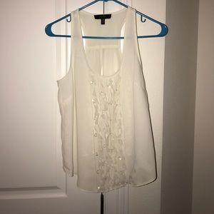 off white beaded tank