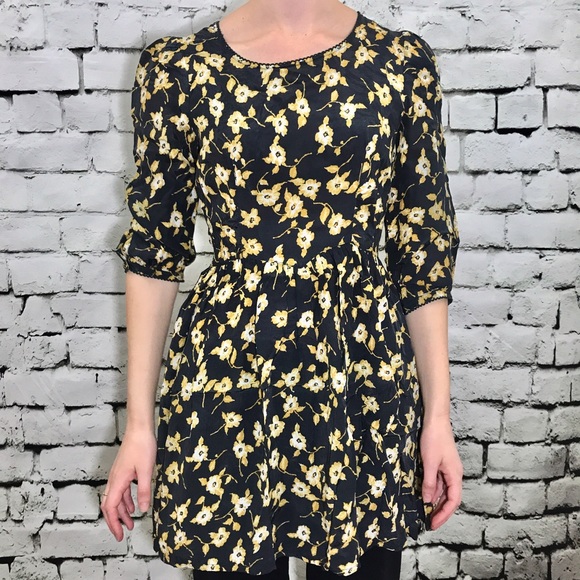 Free People Dresses & Skirts - Free People Yellow Floral Tunic Dress / Top