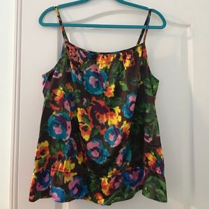 Multicolor silky tank top
