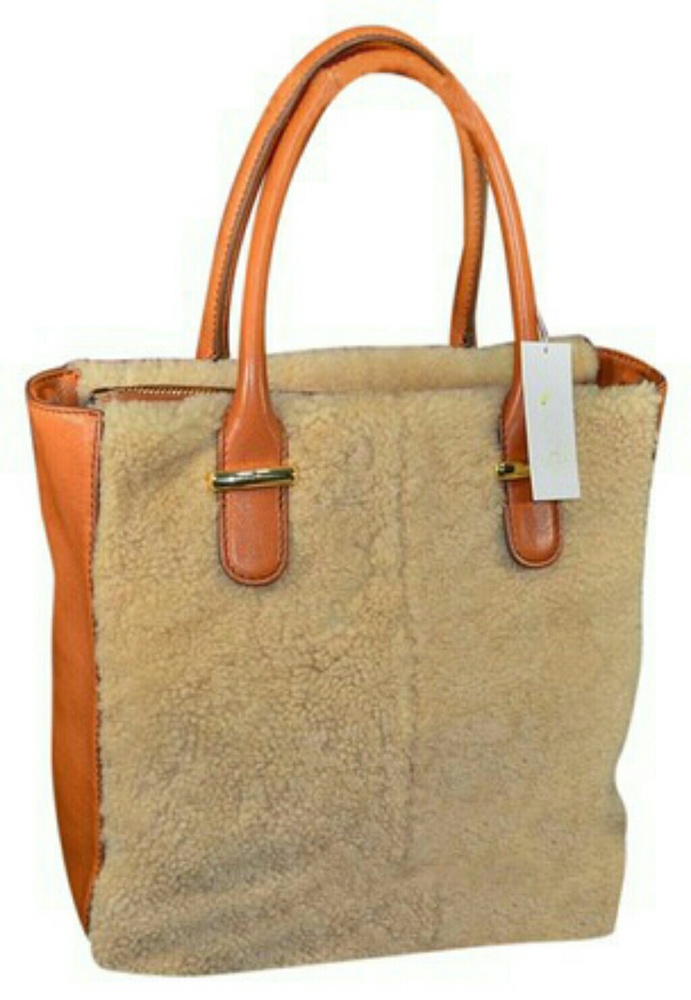 UGG Abriele Leather Chestnut Tote Bag