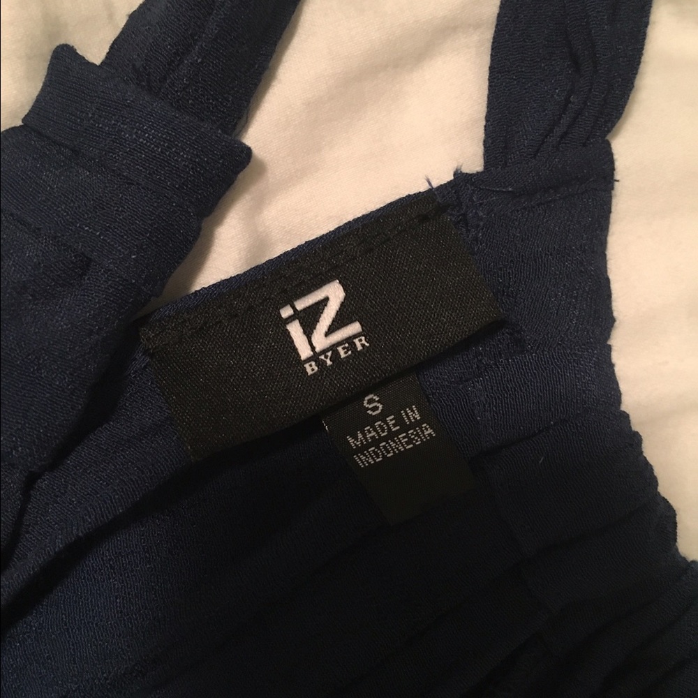 Navy Ruffle Tank - Picture 2 of 2