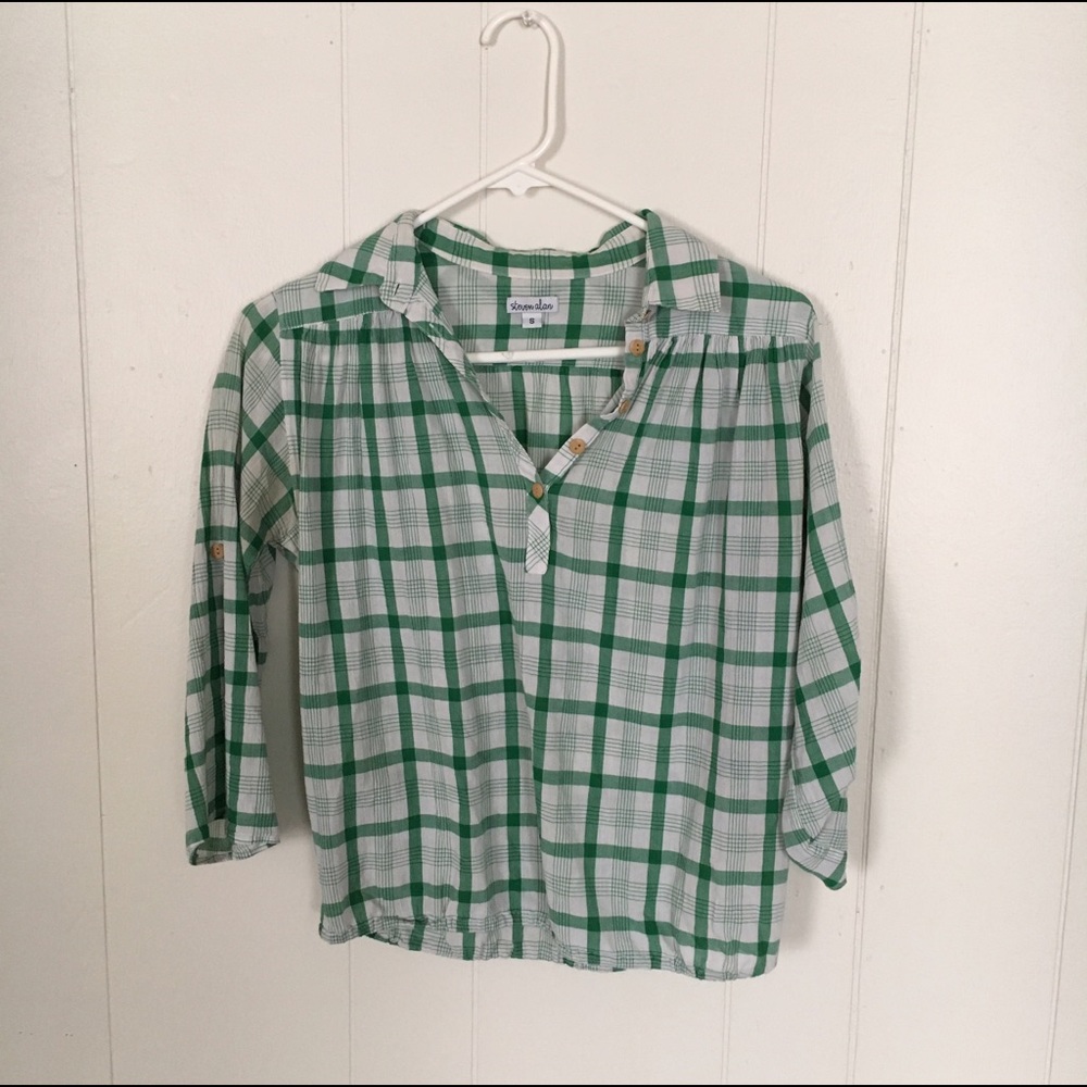 Green plaid popover