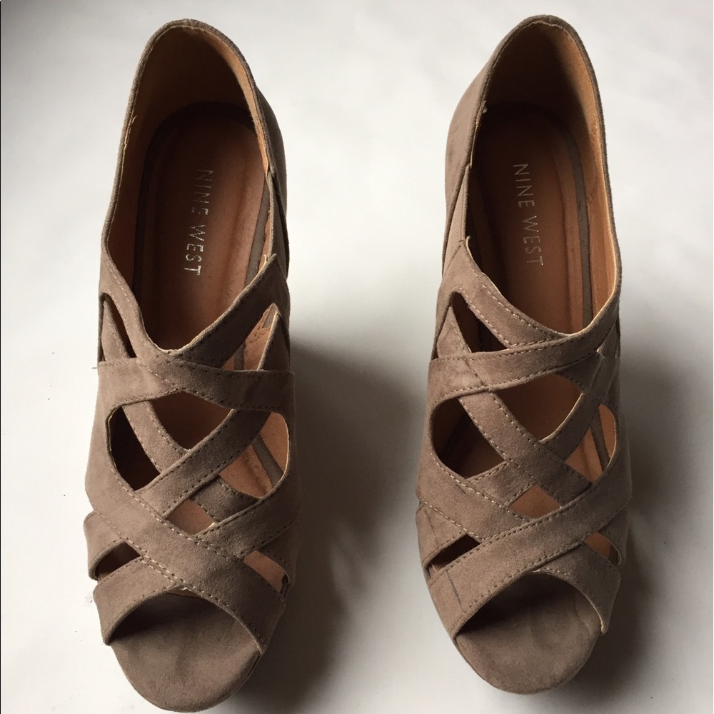 Nine west suede platforms