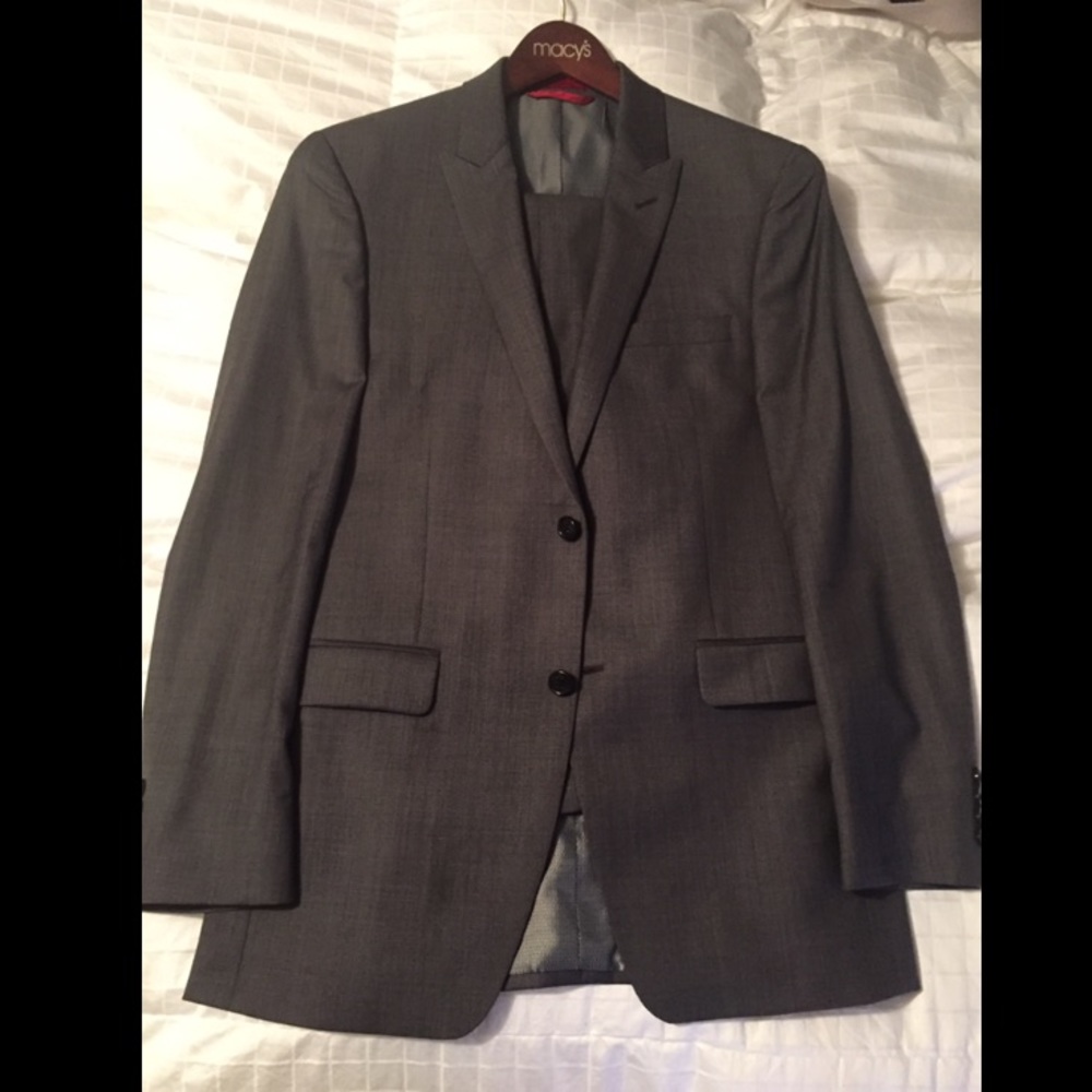 Alfani Men's Traveler Grey Solid Suit from Macy's