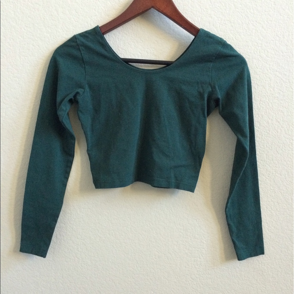 American Apparel Green Crop Top NWOT