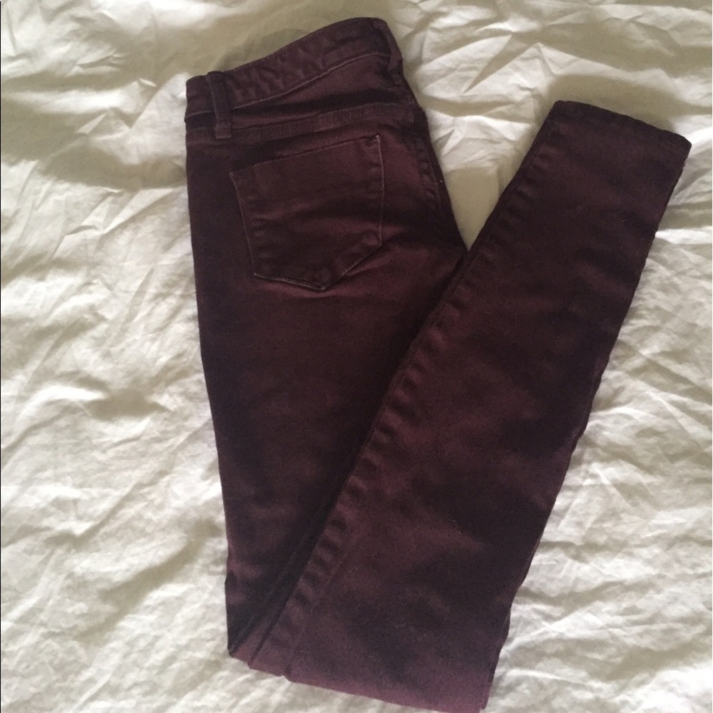 Merona  Size 00 Bordeaux Jegging