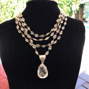 Safia Day 4 strand natural stone necklace