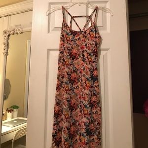 Knit floral maxi dress.