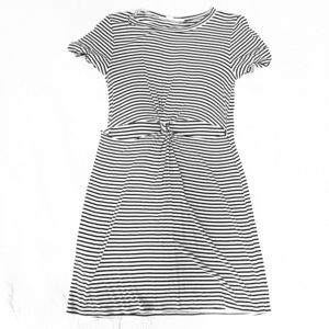 ♠️ Striped tshirt dress with cutout/tie ♠️