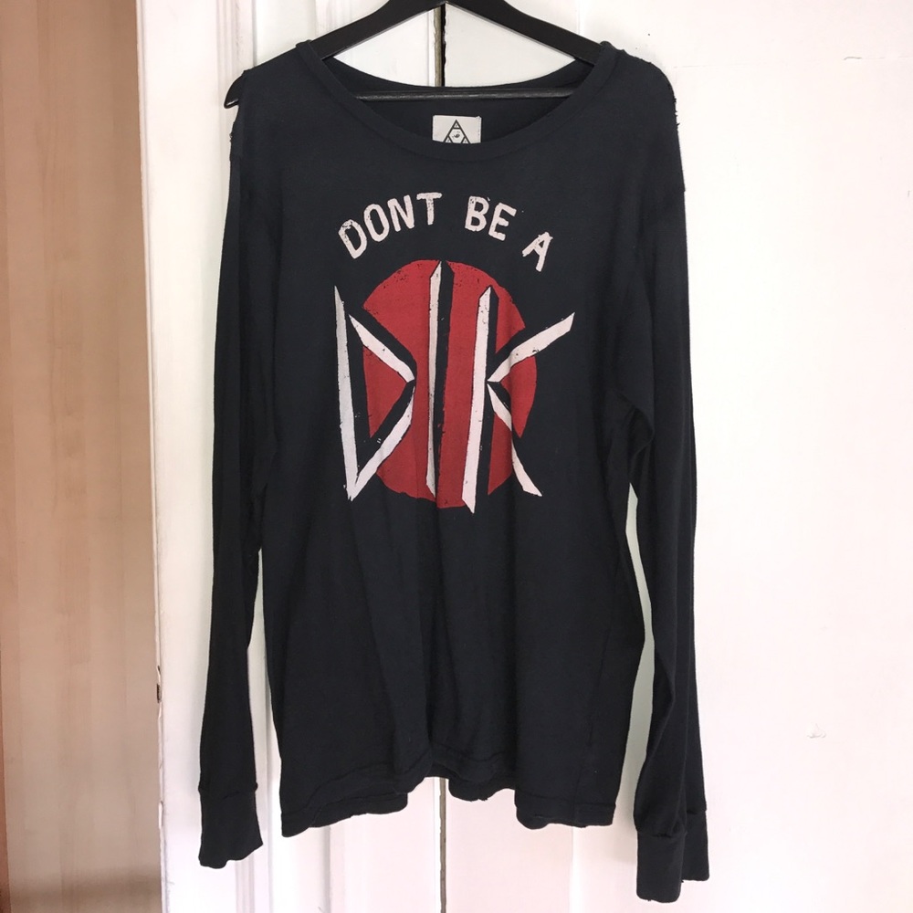 Unif Dont Be a Dik distressed long-sleeve size M