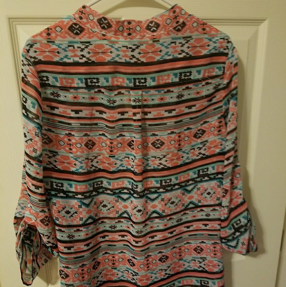 Sheer Patterned Blouse