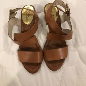Brown healed sandals