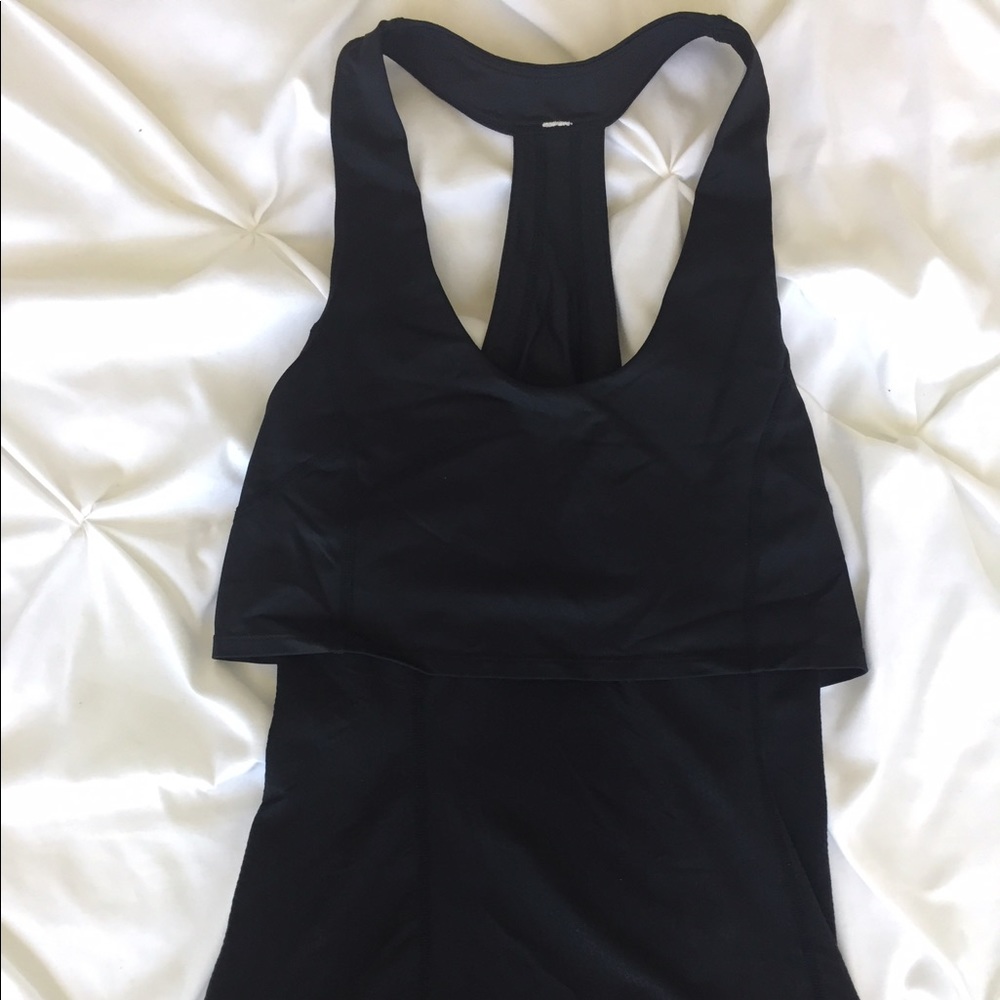 Lululemon black racerback tank, no built in bra