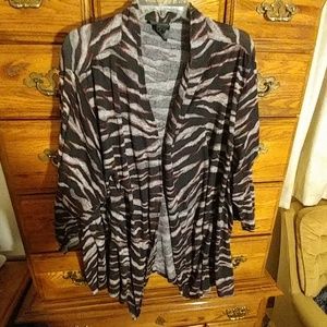 5X Catherines Maggie Barnes Open Front Swing Top