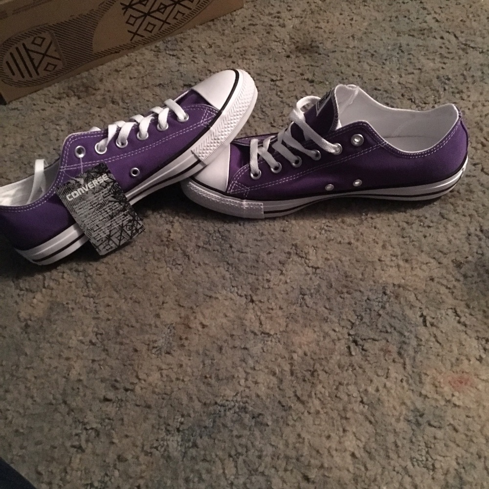 BRAND NEW PURPLE CONVERSE WITH TAGS AND BOX!!