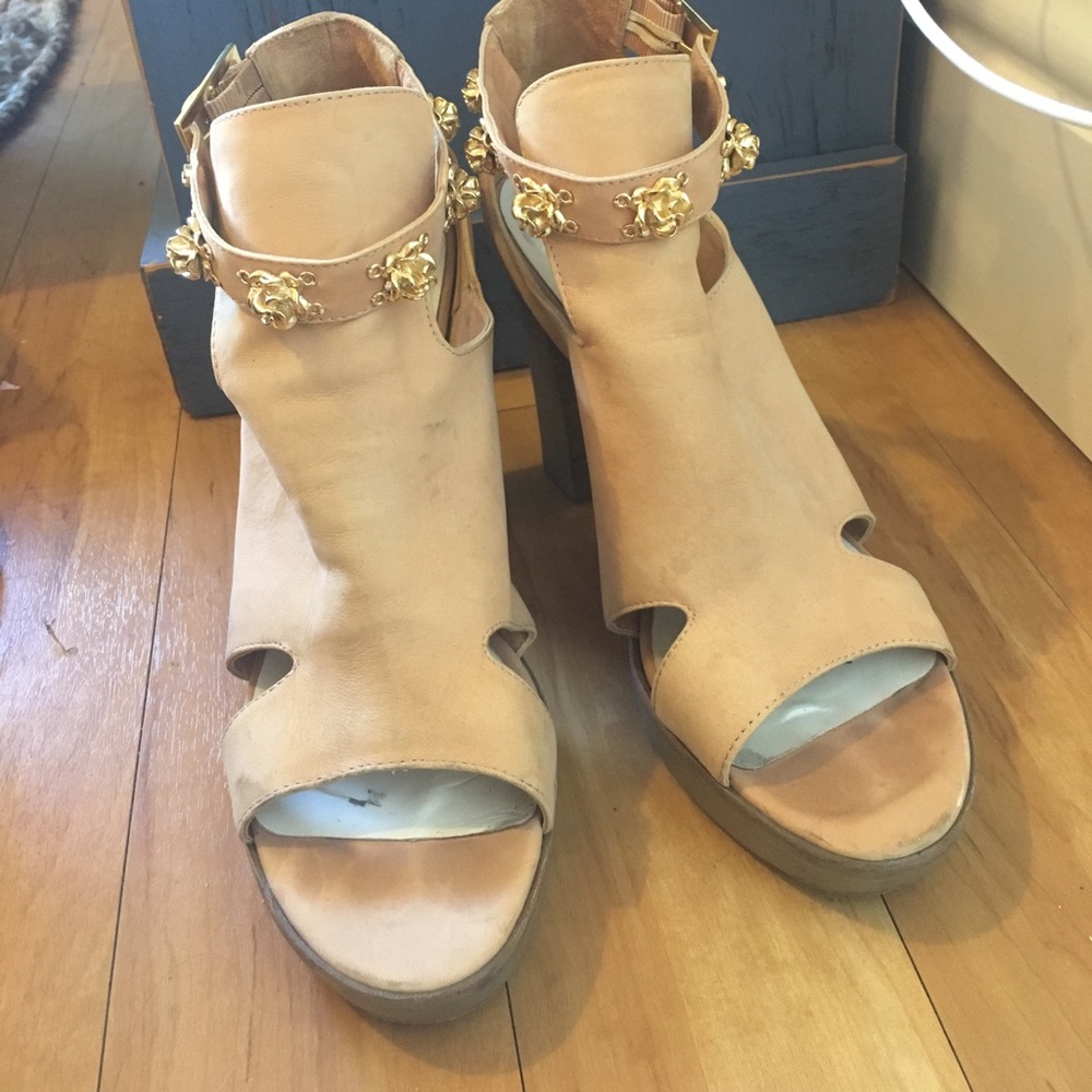 Open Toed Embellished Booties