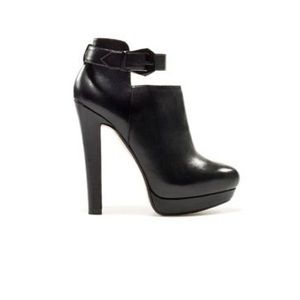 Zara high heel booties with strap