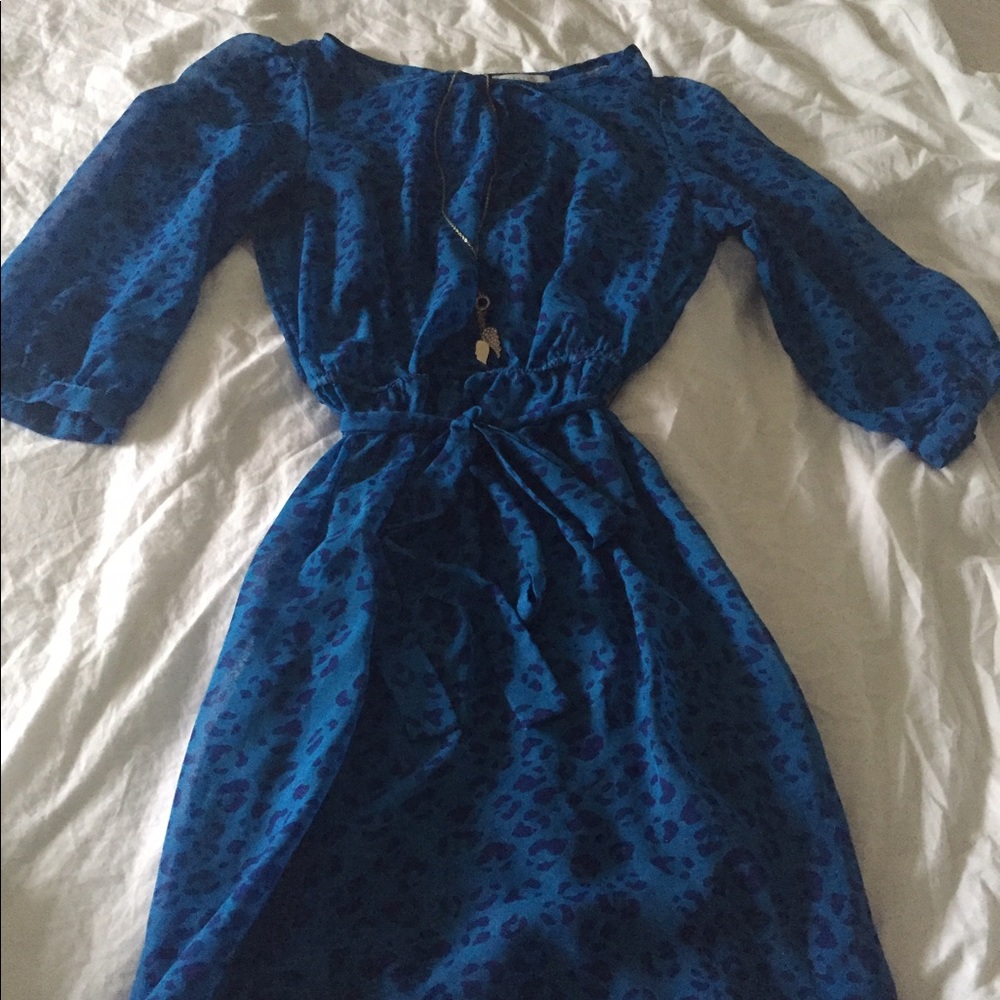 Delia*s XS Blue Leopard Dress