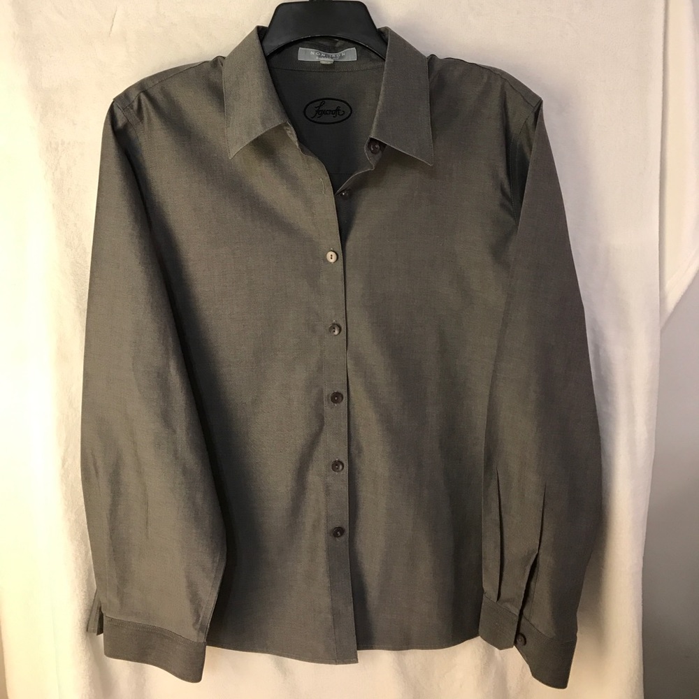 Foxcroft Non-Iron Shaped Fit Button-Down Shirt