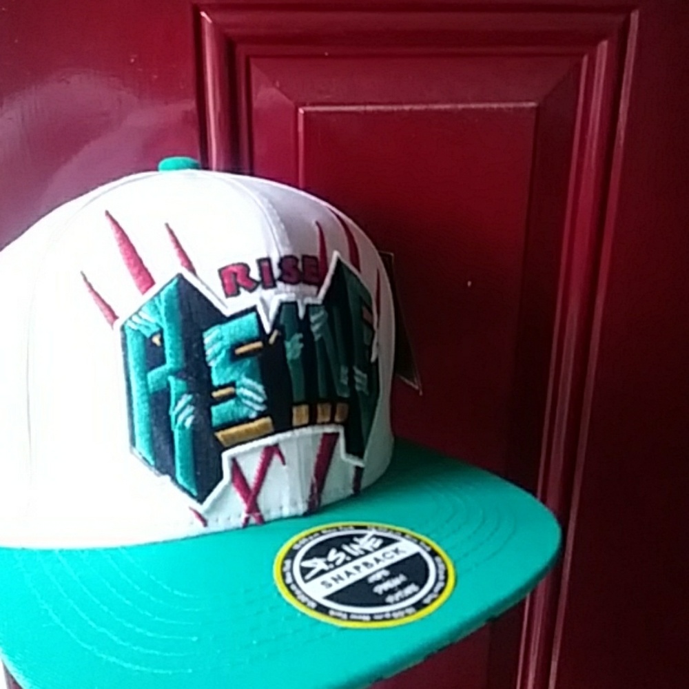 Rsine snapback white green