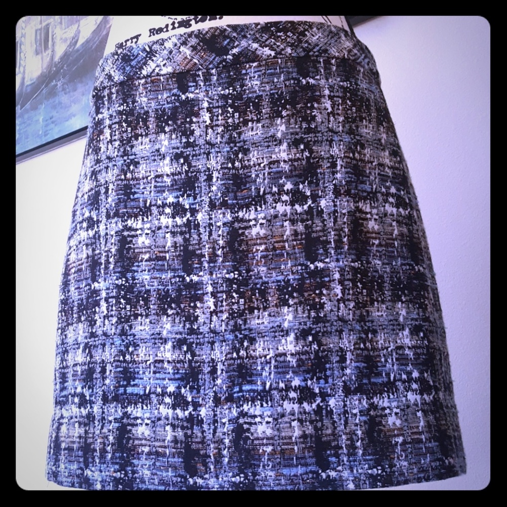 Cotton and silk mini skirt sz 6 multicolor