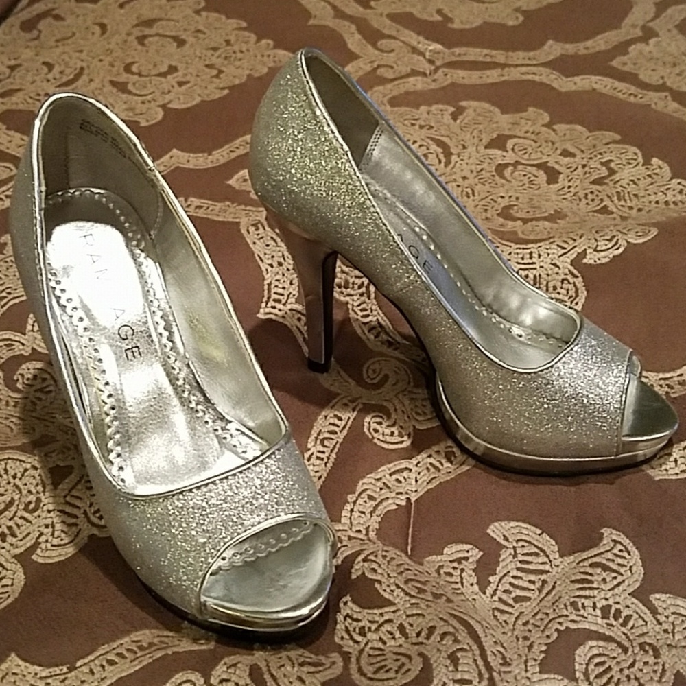 Silver Sparkly Heels