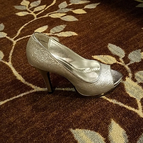 Silver Sparkly Heels - Picture 2 of 4