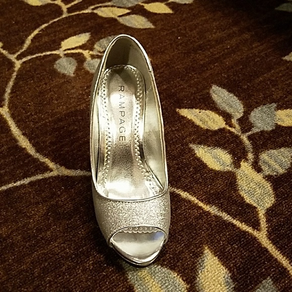 Silver Sparkly Heels - Picture 3 of 4