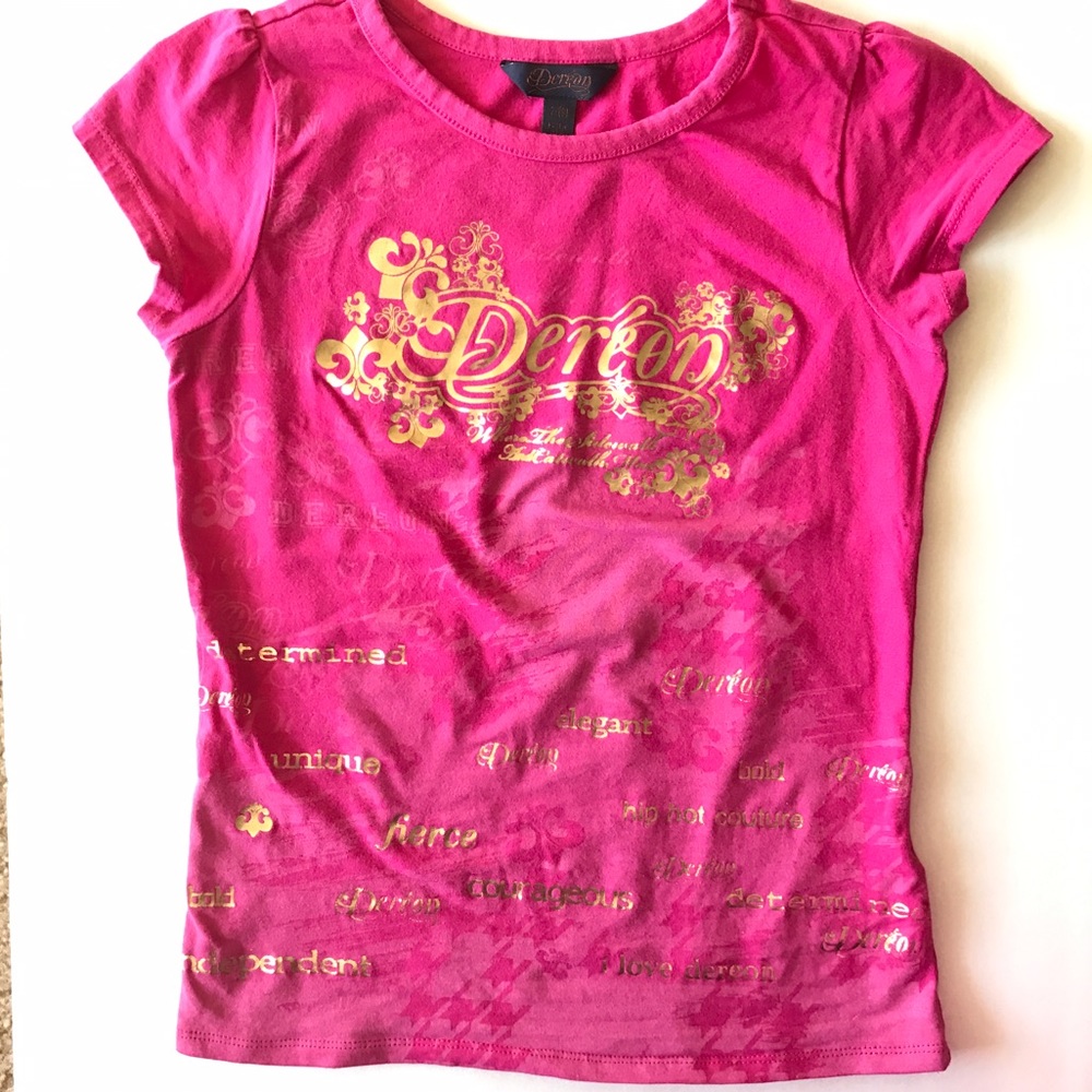 Deréon Pink & Gold Girl's Top