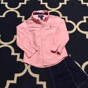 Ralph Lauren girls button down shirt. Sz 5