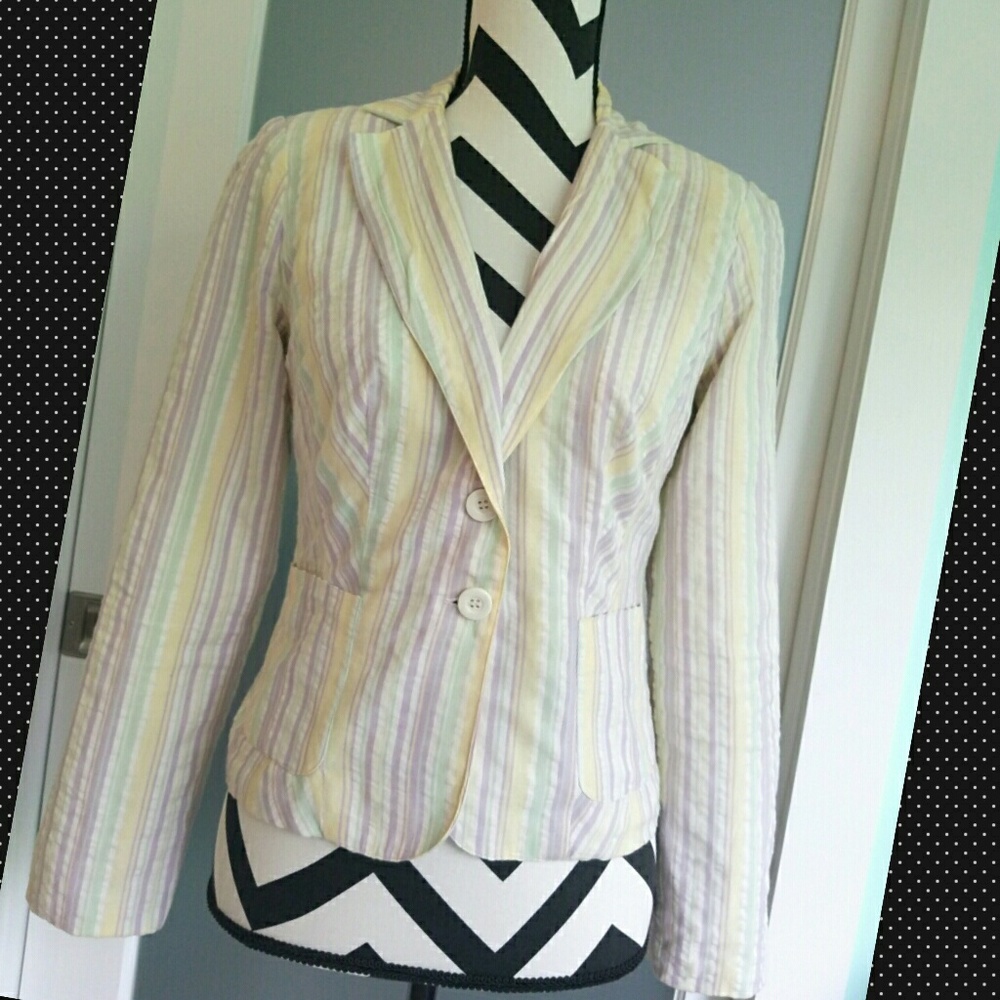 XOXO Pastel Striped Blazer