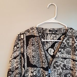 Zipper Necklined Blouse