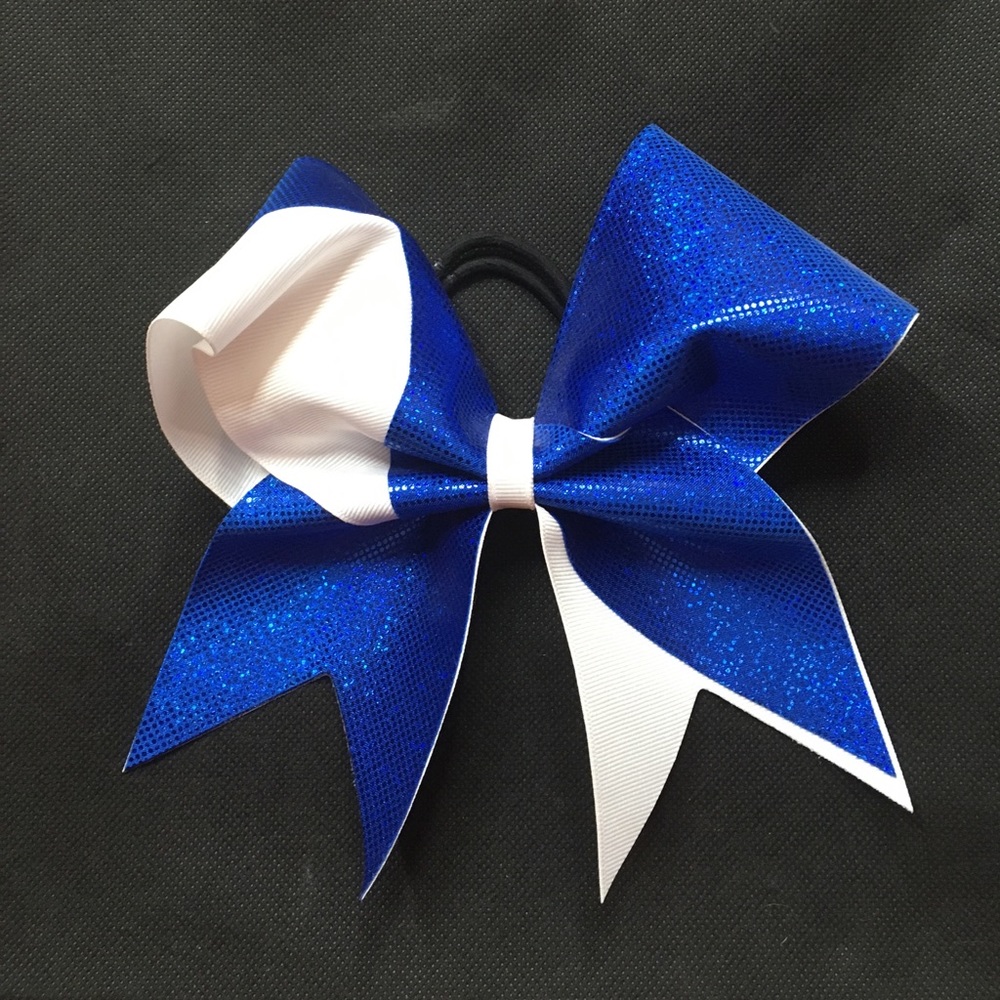 Blue & White Bow