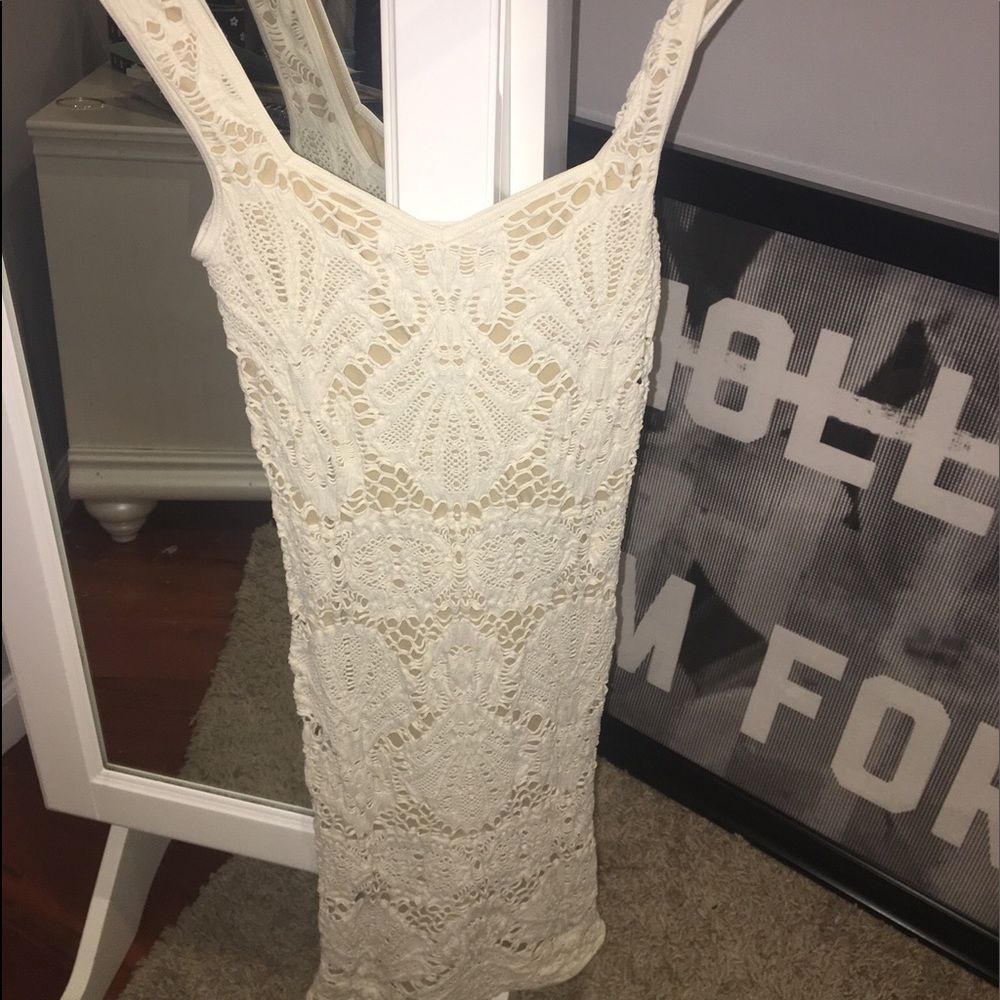 Free people white medallion bodycon dress