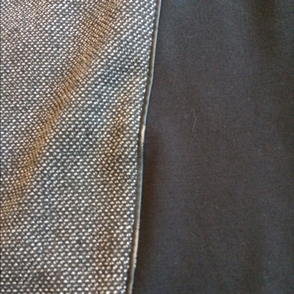 Express Black Gray Leather Trim Pencil Skirt - Picture 3 of 7