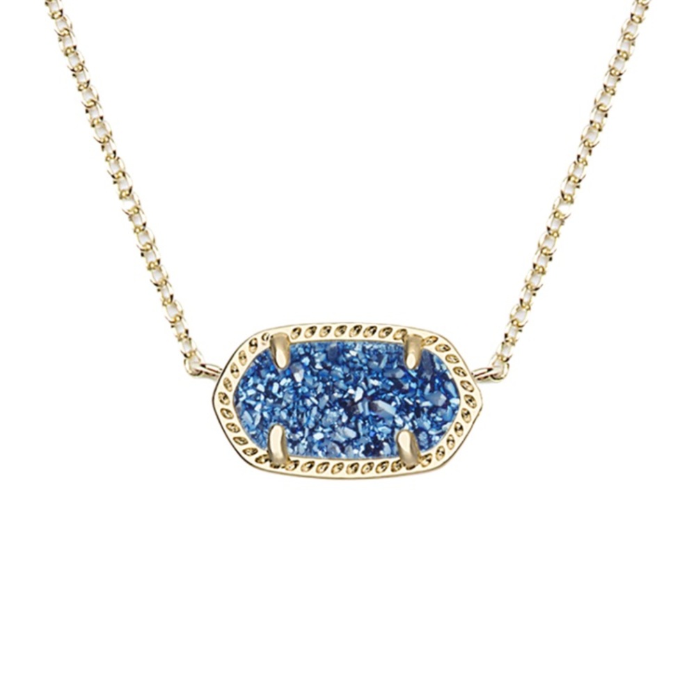 ISO Blue Drusy Elisa Necklace
