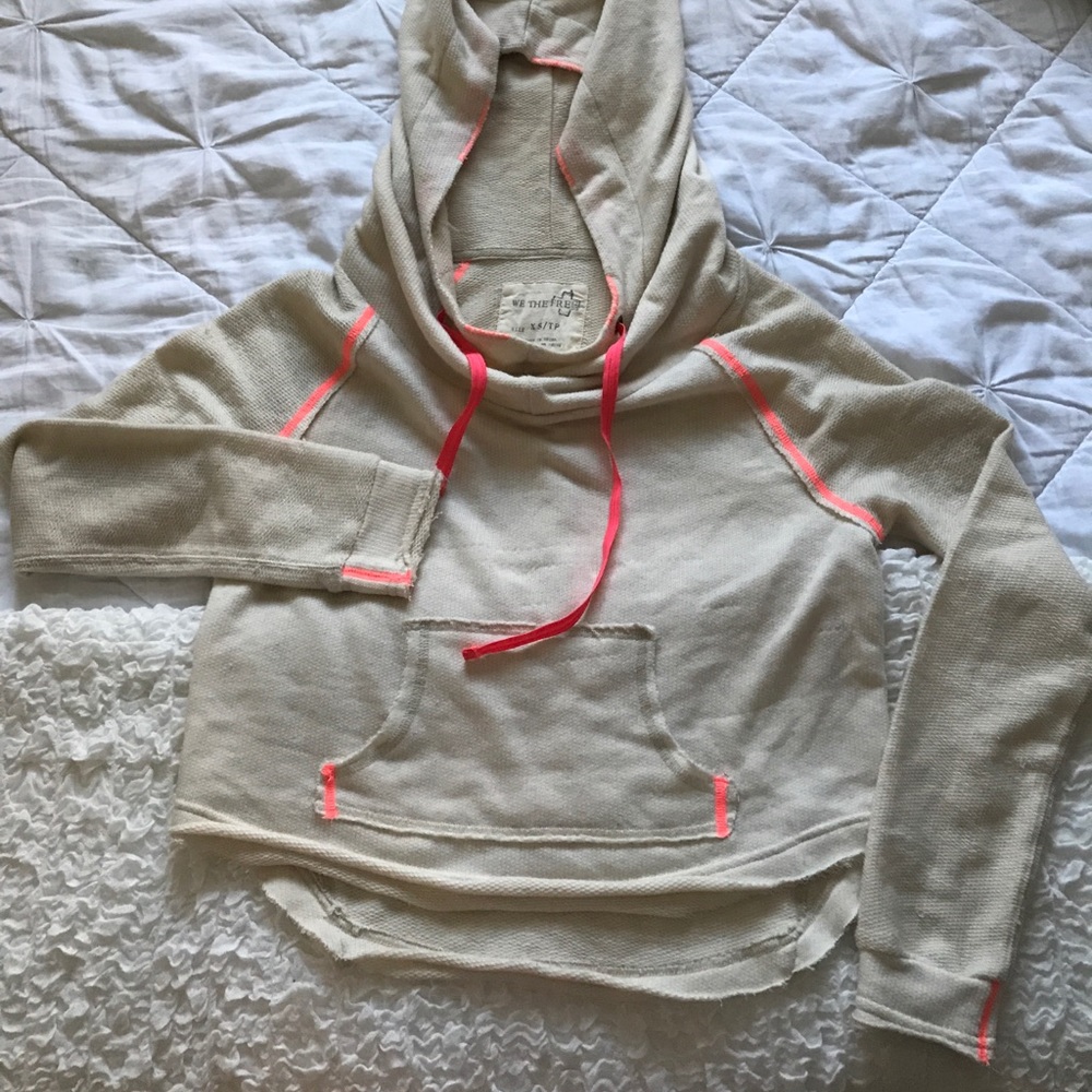 We the free cropped hooded sweater