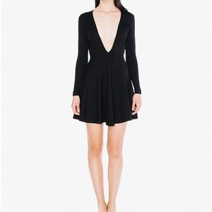 American Apparel Ponte Long Sleeve Skater Dress