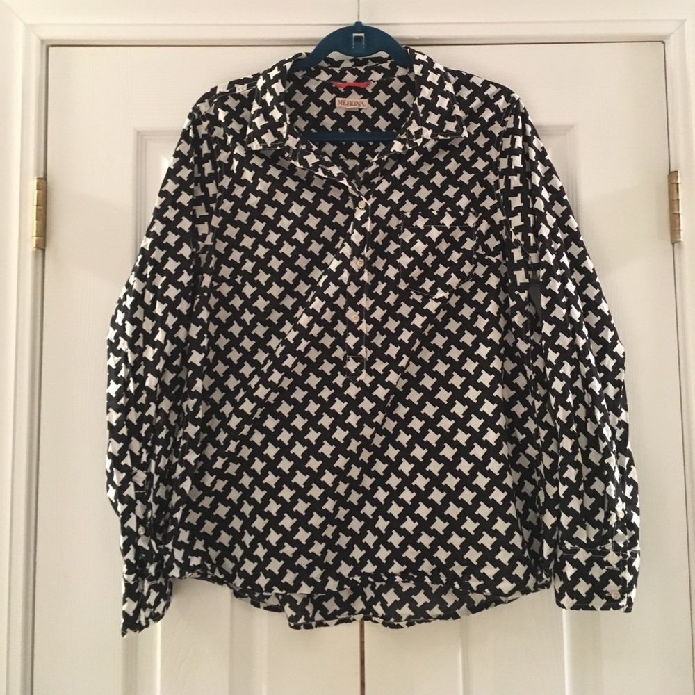 XL merona popover shirt