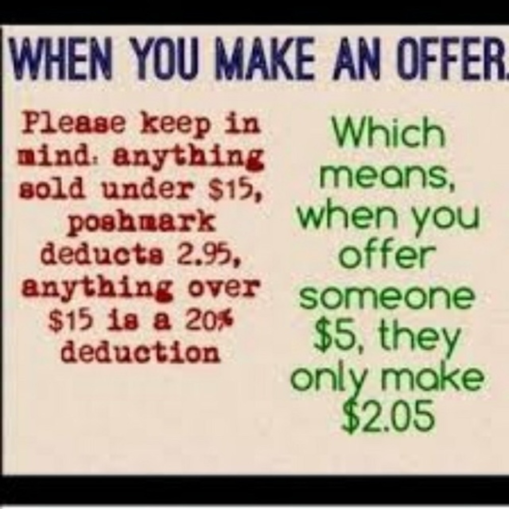 When making offers..... Think about