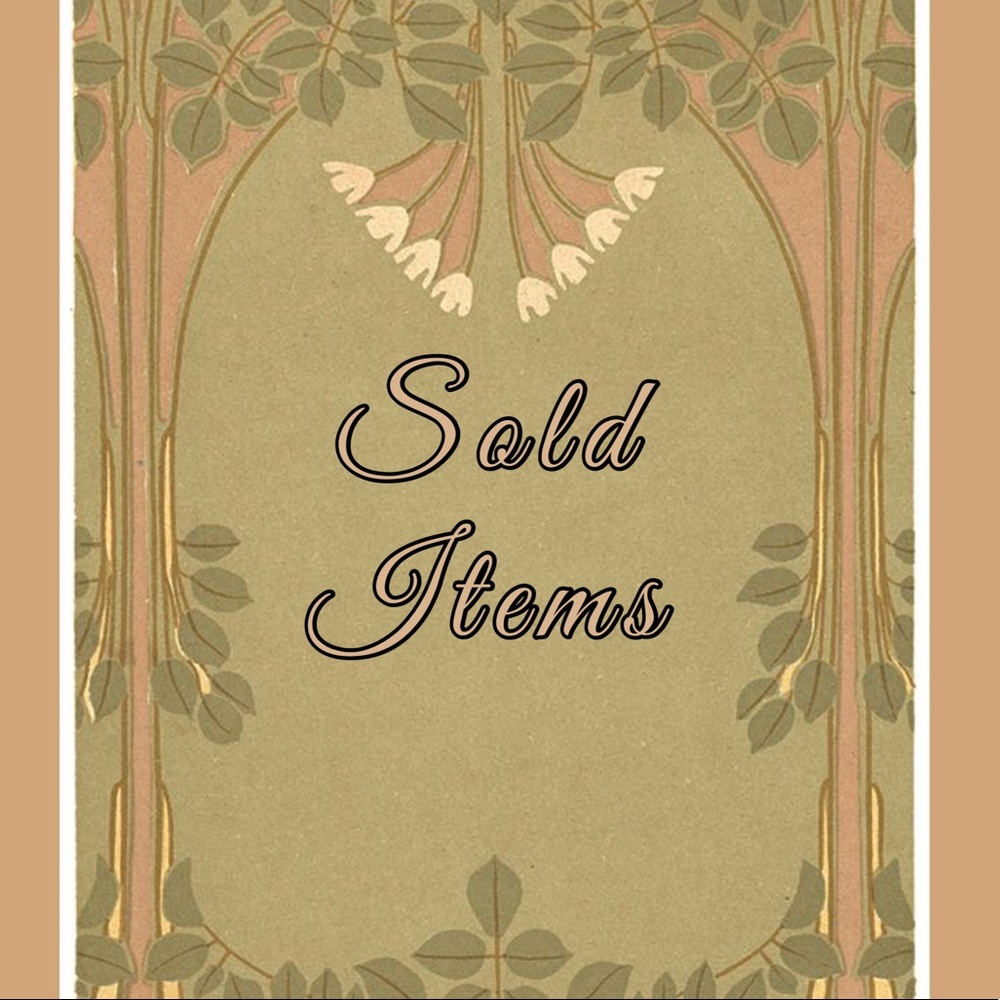 Sold items here on out