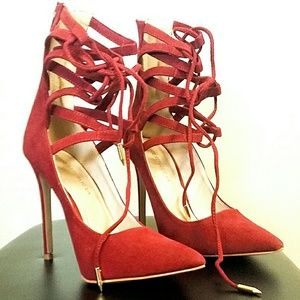 Shoe Republic LA  Missy Pump Lace Up Heels NWOT