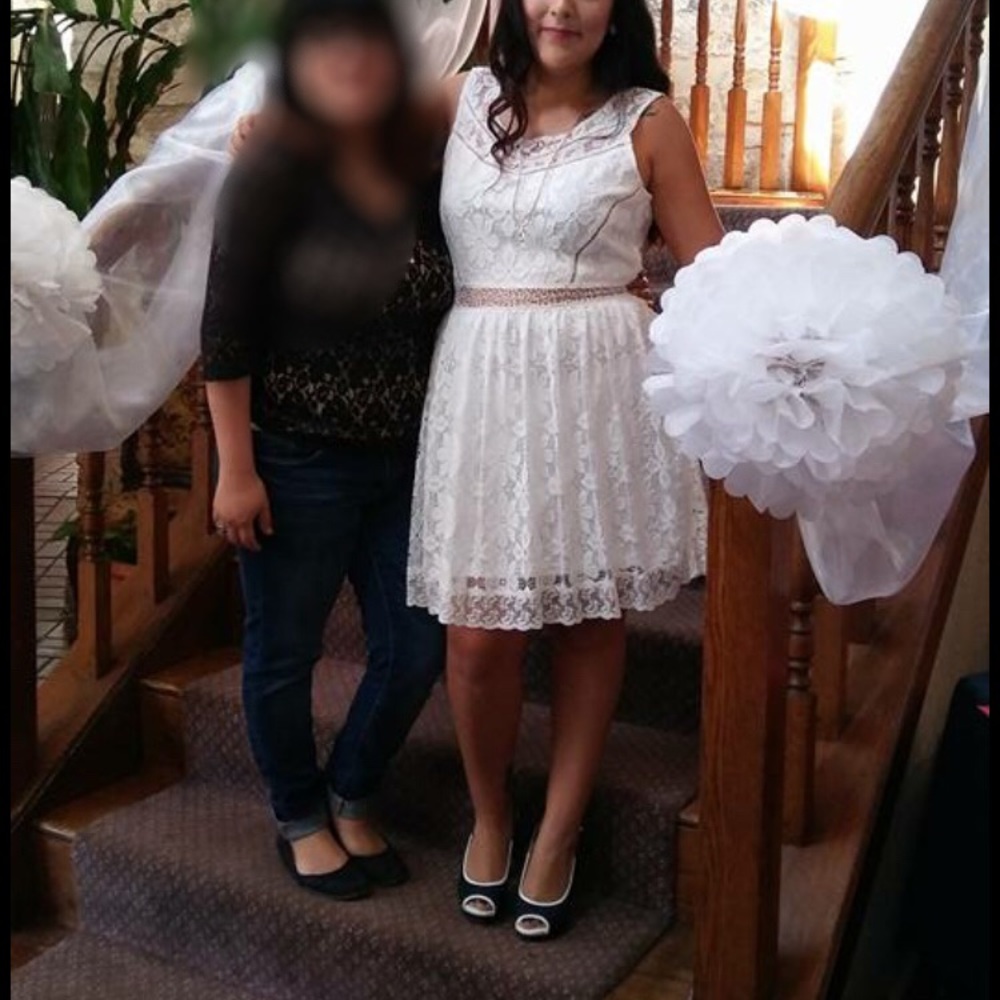 White lace dress