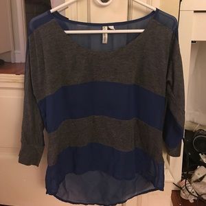 Striped sheer sweater