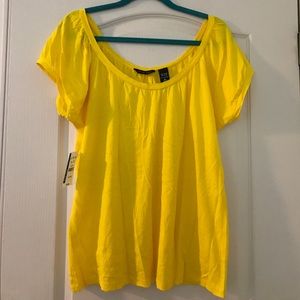 Bright yellow short sleeve Blouse